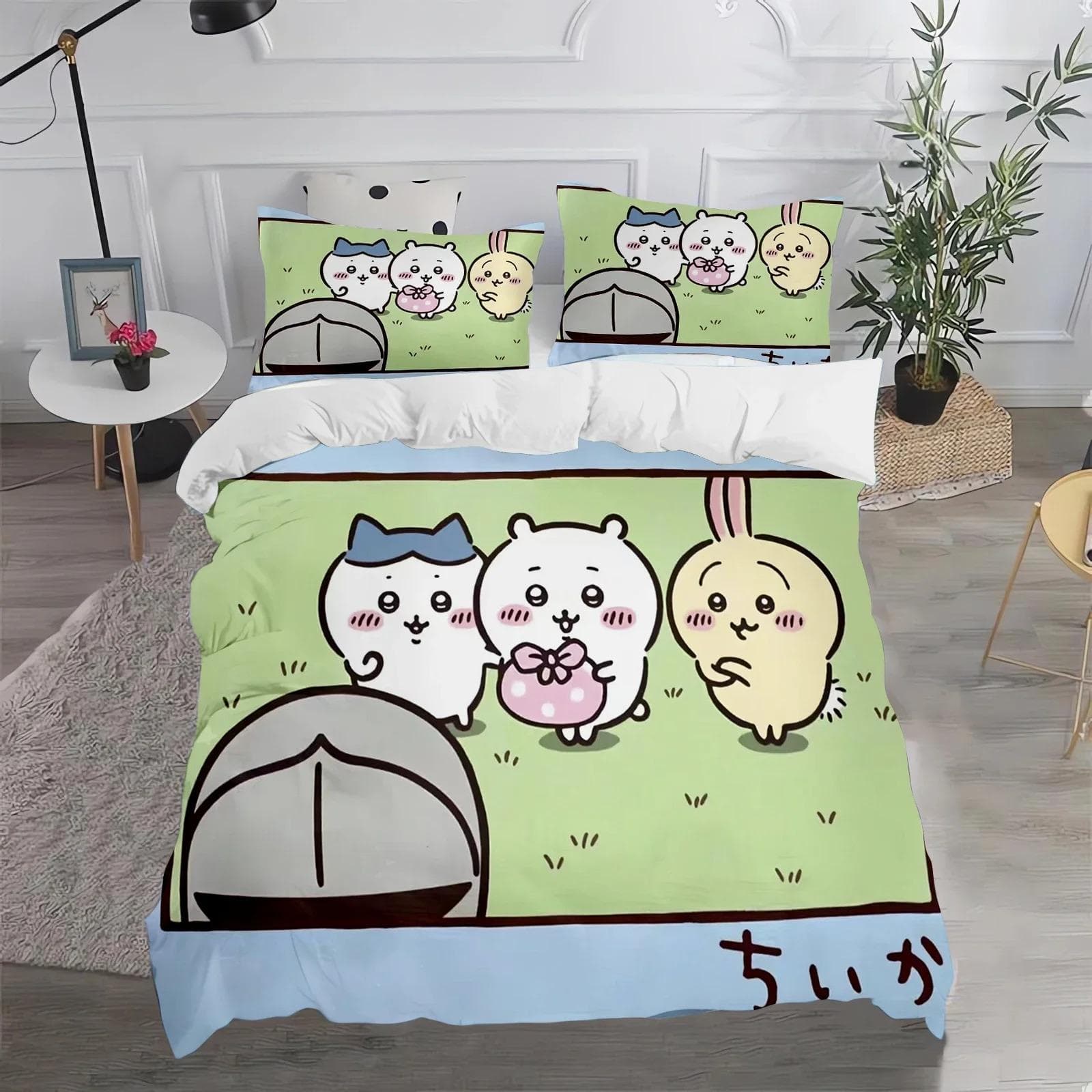 3D Print Cartoon CHIIKAWA Duvet Cover Home 100% Polyester Adult Kids Baby Bedroom Gift Anime Bedding Set Home Textiles 70x133cm 2pcs