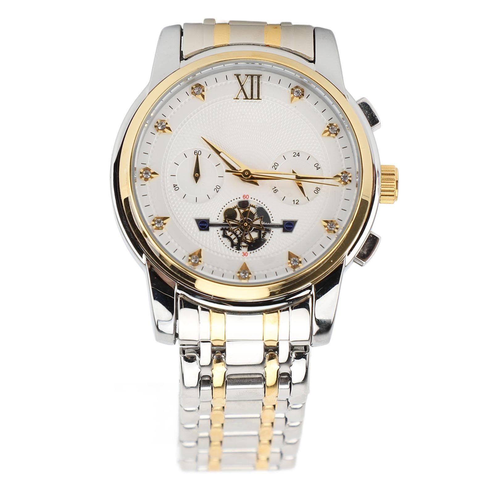 Quartz Men Watch Casual Stylish Men Watch Water Resistant Luminous Quartz Wristwatch for Casual silver