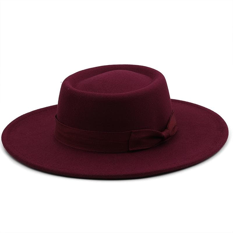 New 8.5CM Wide Brim Fedora Hat Jazz Hat Women Men Classic Felted Hat Panama Solid British Fascinator Women's Felt Hat 56-58CM adjustable