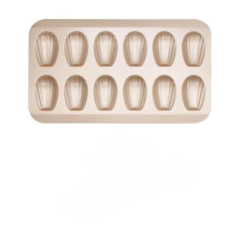 Mini Cake Pan Madeleine Tray/Tin/Mold Madeleine Nonstic Cookie Pans Baking Tray Mini Cake Mold/Mould Tin Metal Biscuit Pan gold