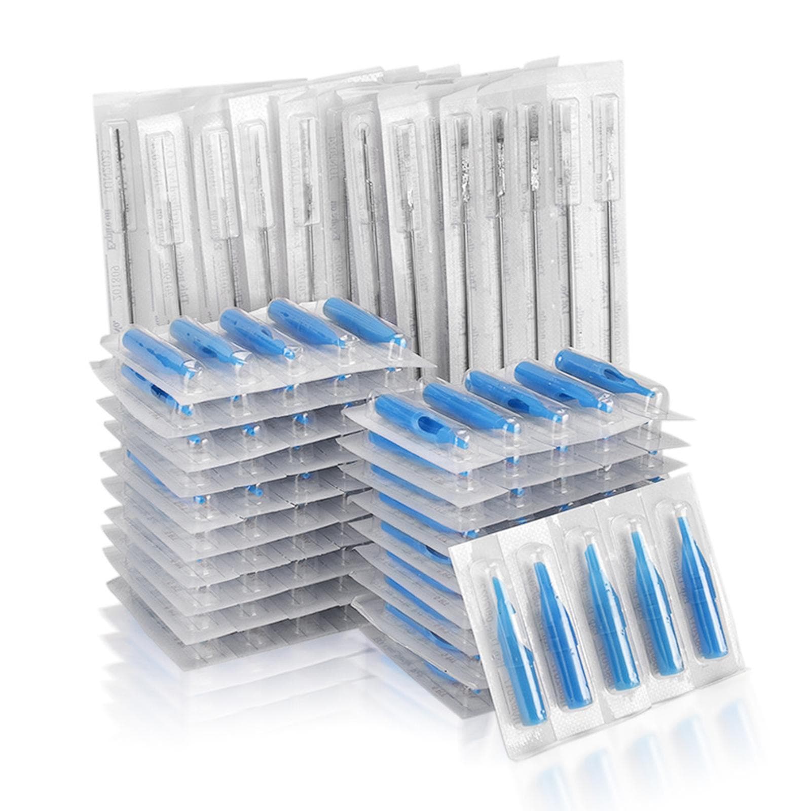 Atomus Tattoo Needles & Cartridges Set 100pcs Disposable Mixed Tattoo Needles & 100pcs Assorted blue