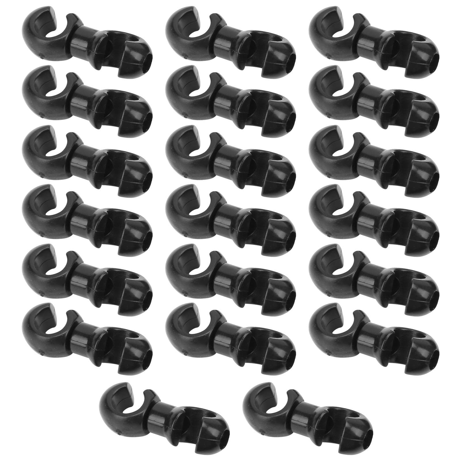 20PCS Brake Cable Clip Line Tubing Fixing Ring Black SHook Guide for MTB Bicycle Bike