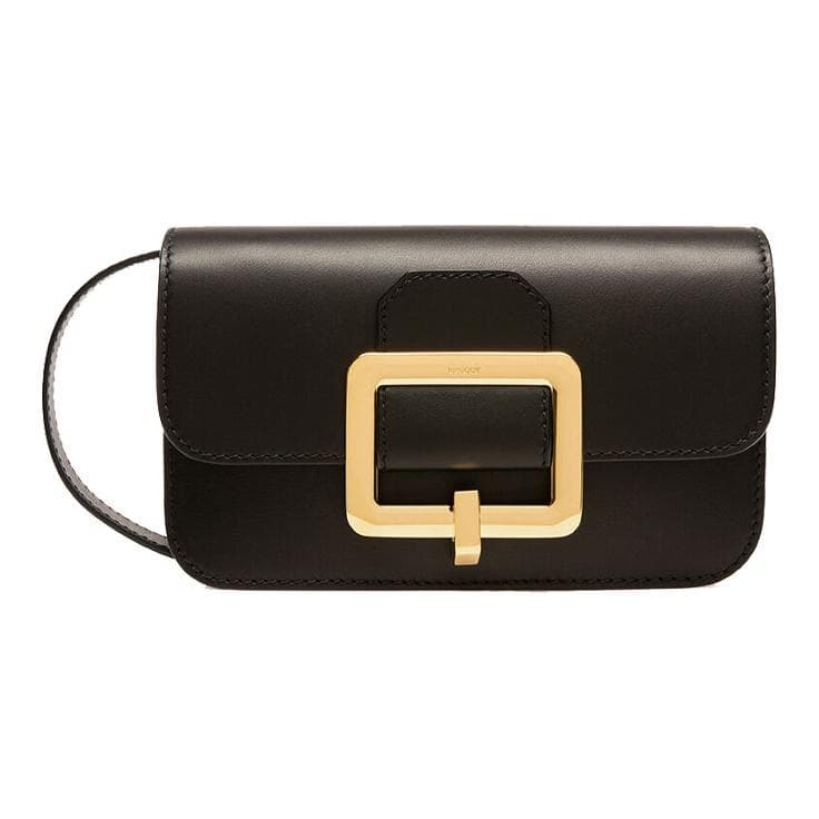 Bally Leather Crossbody Clutch Waist Bag Women bags Black JANELLE-S-30 Basic Set (Bag+Dust Bag)
