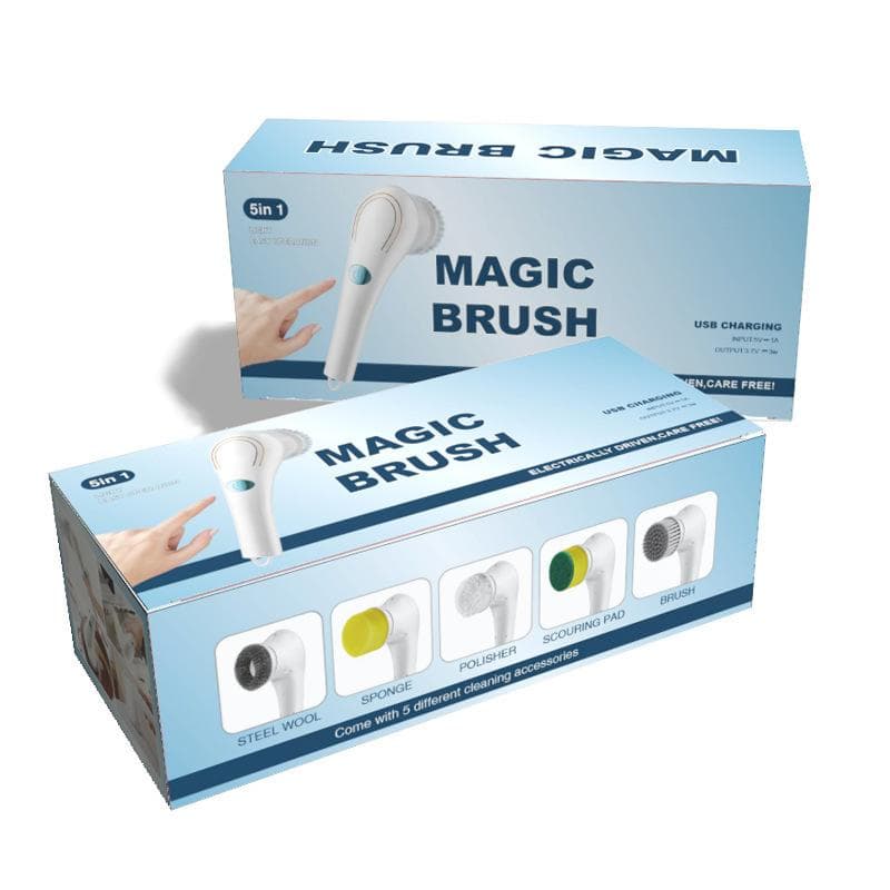 Electric Scrubber with 5 Replaceable Brush Heads, Portable Cordless Spin Scrubber, Handheld Cleaning Brush for Bathroom/Tub/Wall Tiles/ Floor/Kitchen