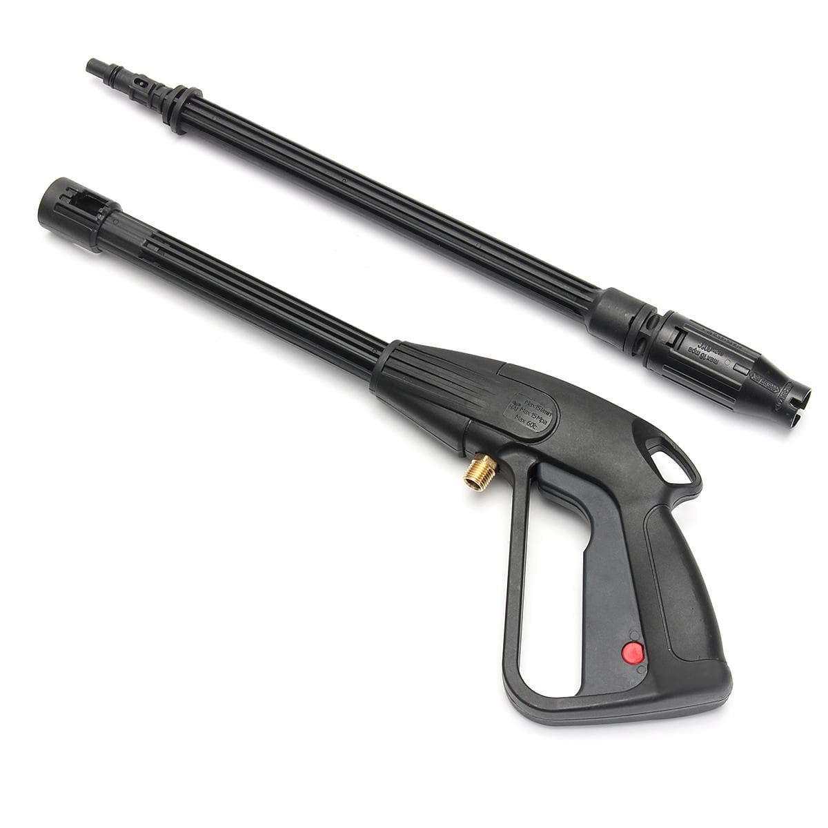 High Pressure Washer Gun High Power Washer Water Spray Gun with Long Wand 160bar Cleaning Tool for black