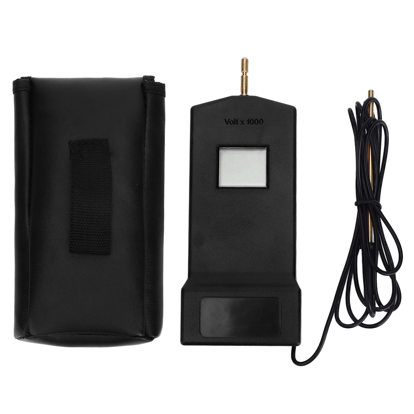 Fence Voltage Tester Portable Electric Fence Fault Finder 15KV LCD Screen for Livestock Farms black