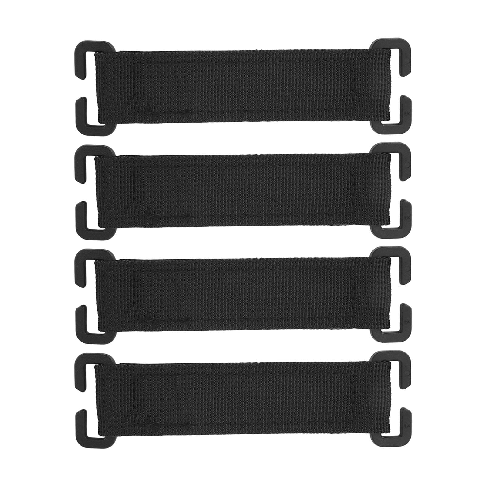 4pcs Backpack Molle Strips Black Powerful Grip Strong Adhesion Nylon Hook and Loop Molle Patch for