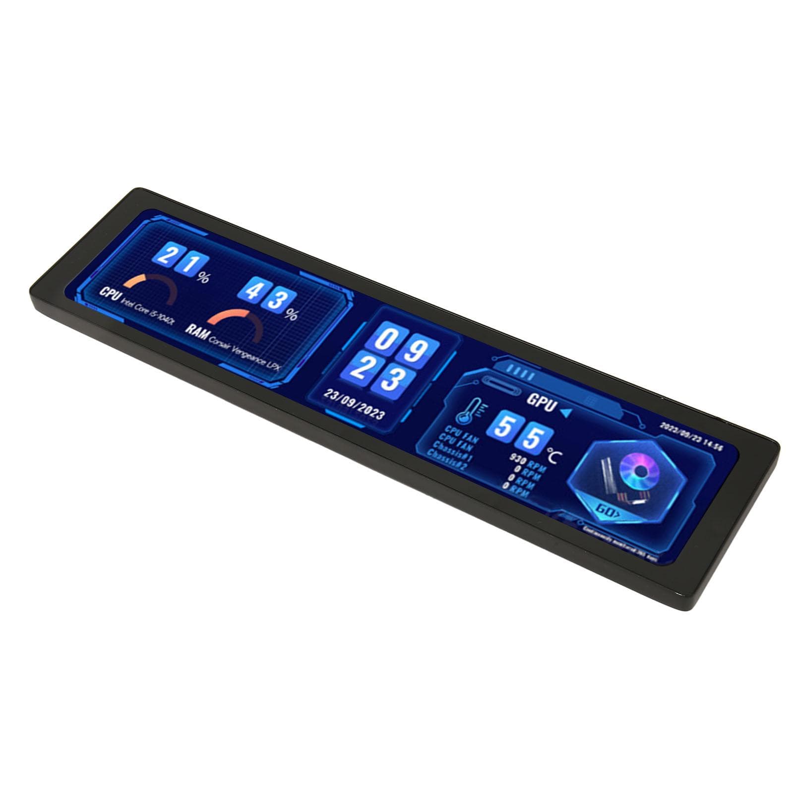 11.9 Inch Capacitive Touch Display 320x1480 HD Multimedia Interface Zinc Alloy Shell Side Monitor