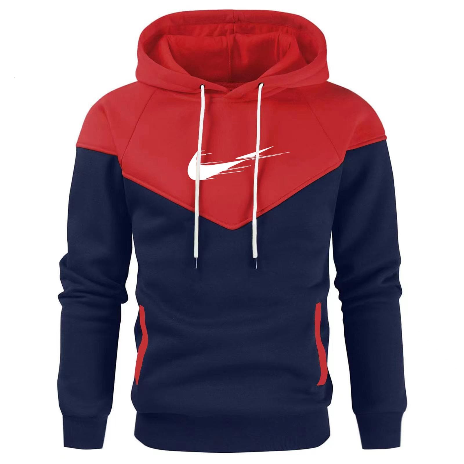 Spring Autumn Men's Patchwork Brand Hoodies Clothing Casual Loose Sweatshirt Streetwear Male Fashion Sports Pullover Outwear XL
