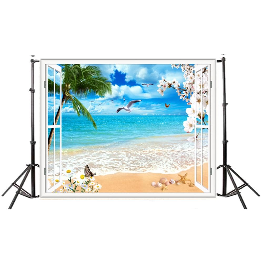 Summer Seascape Beach Dreamlike Haloes 3D Photography Background Screen Photo Video Photography 9