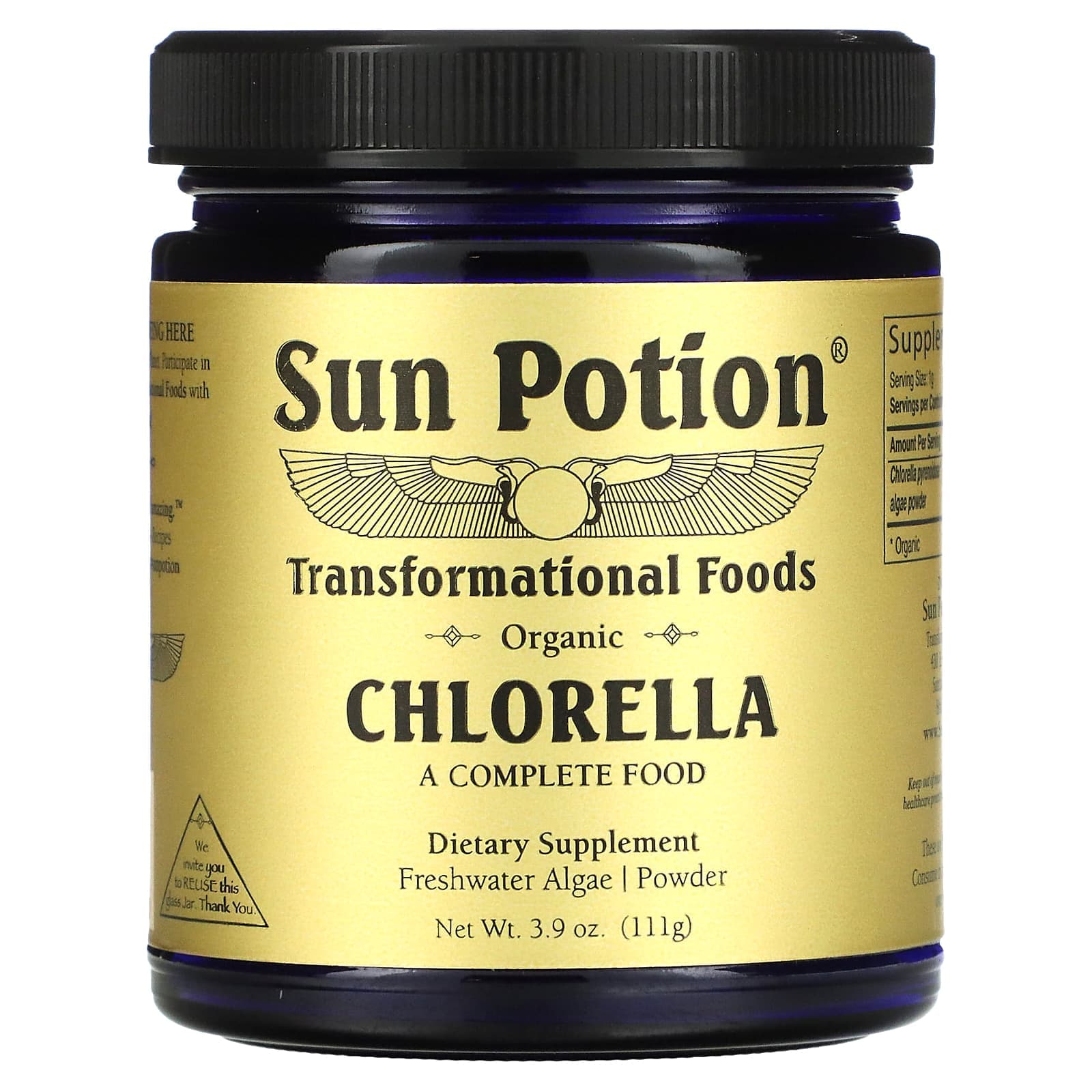 Sun Potion, Chlorella Powder, Organic, 3.9oz(111g)