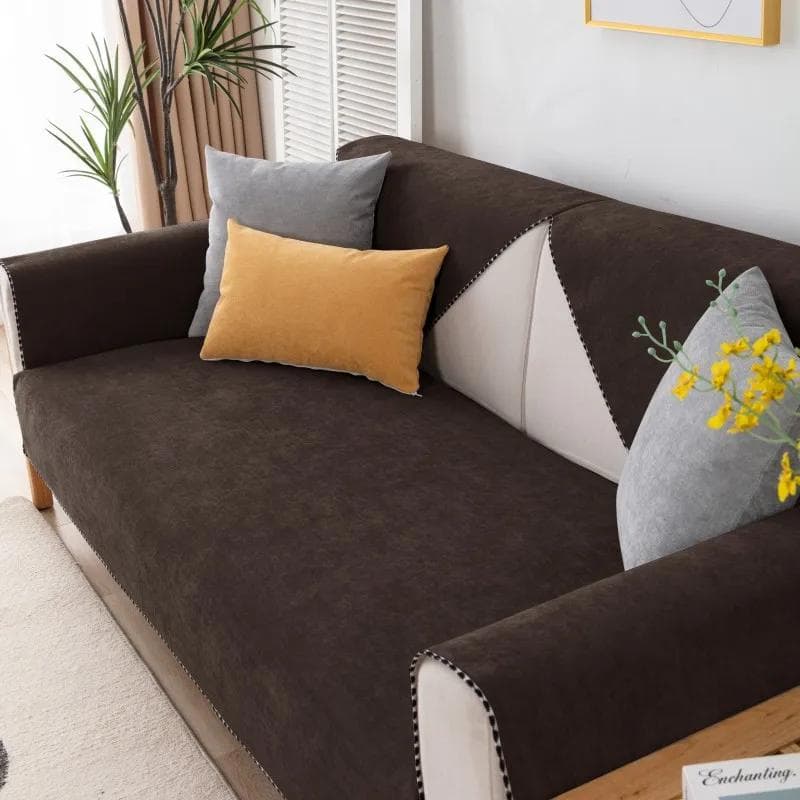 Waterproof Sofa Cushion Towel Cat Scratch Proof All-weather Universal Sofa Cloth Anti-skid Pet Urination Solid Color Sofa Covers 50x70cm 1pcs