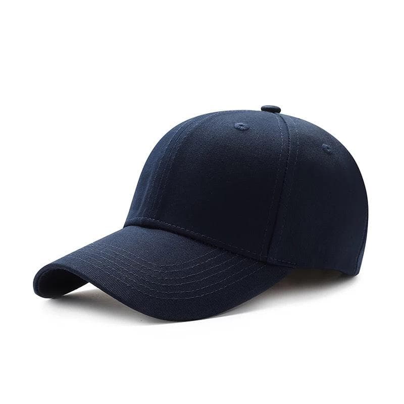 Unisex Hat Plain Curved Sun Visor Hat Outdoor Dustproof Baseball Cap Solid Color Fashion Adjustable Leisure Caps Men Women navy blue