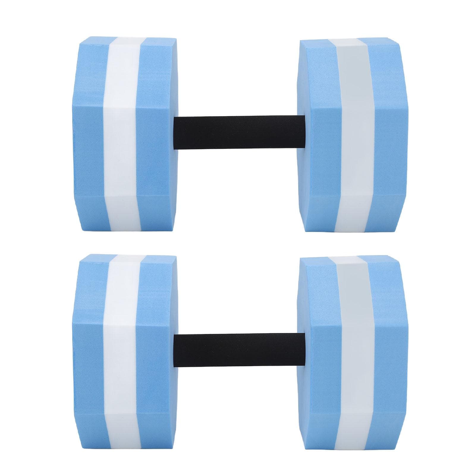 2Pcs High Density EVA Foam Dumbbell Set Aquatic Exercise Dumbbells for Men Women Indoor Swimming blue