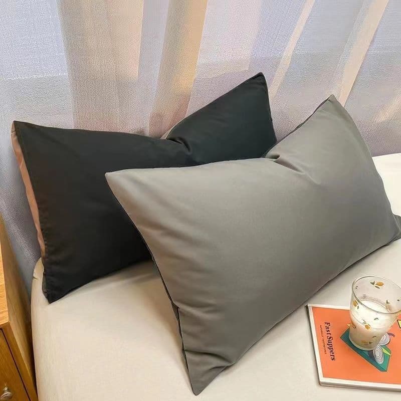 1 Pair Brushed Pillowcases, Warm Solid Color Pillowcases, Simple 48*74cm Japanese Pillowcases, Pillowcases Without Inserts 48x74 (pair) pillowcase