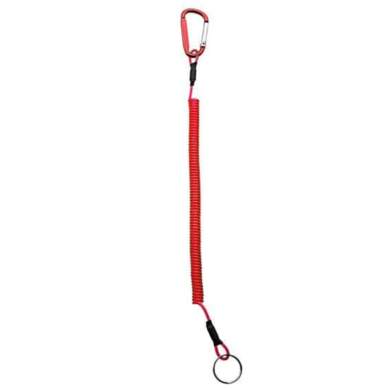 Anti-lost Rope Retractable with Keyring Carabiner Theftproof Coiled Spring Fishing Pliers Anti-lost Safety Lanyard Outdoor Accessories 2M C