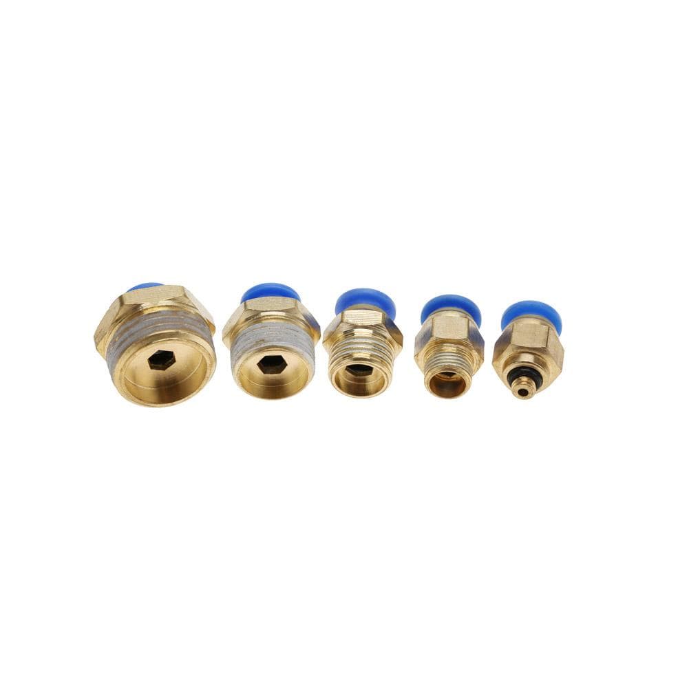 6mm Air Pipe Pneumatic Quick Fittings Male Thread Straight Push In Connector (PC6M5 20pcs)