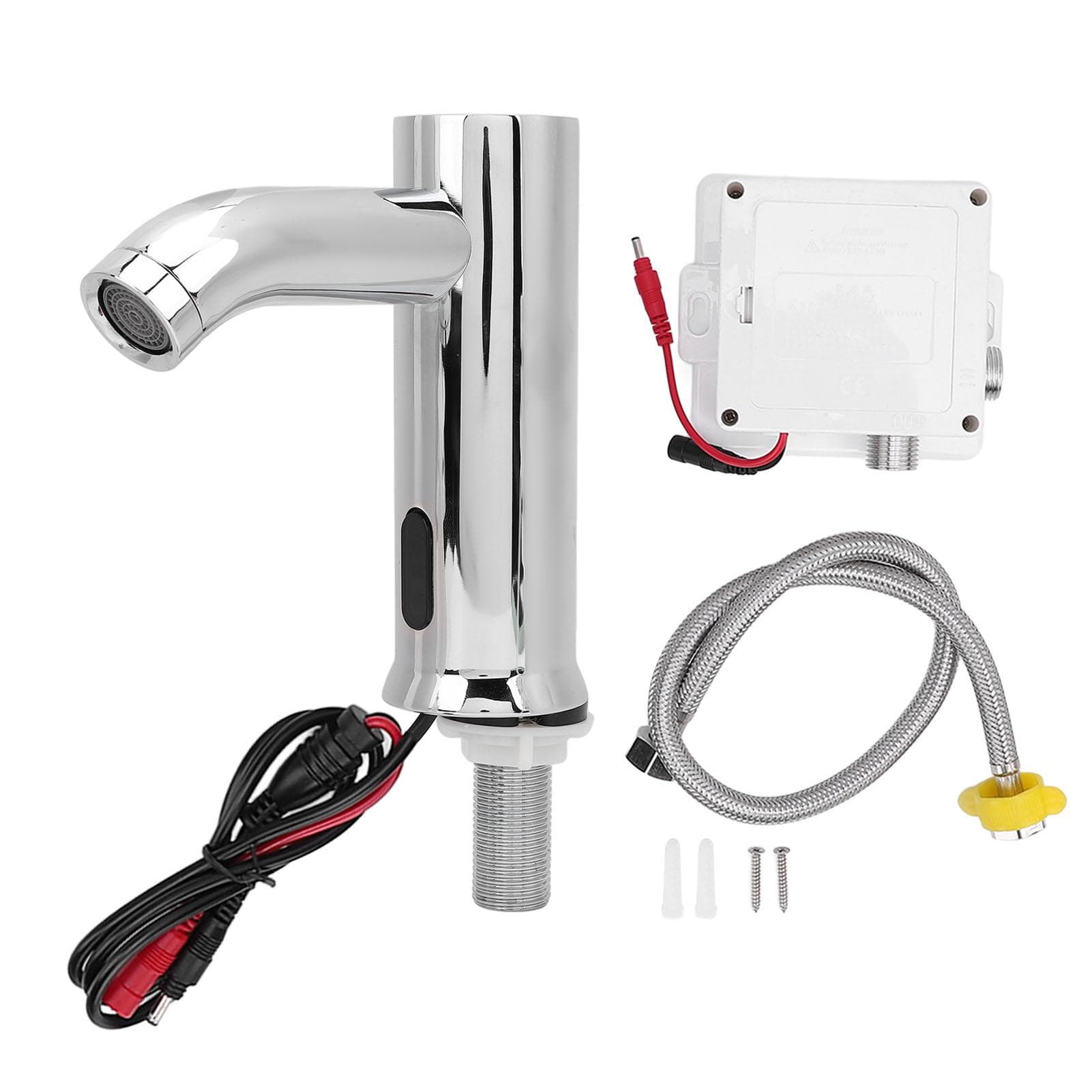 G1/2 Touchless Sink Faucet 10 to 15cm Sensing Range Battery Powered Motion Activated Bathroom