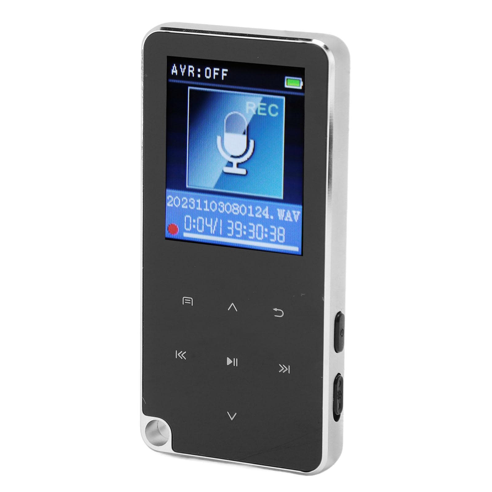 MP3 Player Bluetooth 5.2 Built in HD Speaker HiFi Sound 750mAh Support 128GB Memory Card 16GB