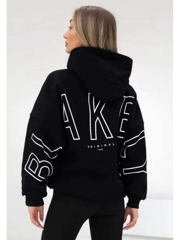 2025 Unisex TK Hooded Sweatshirt with Large Letter Print - Fashionable Autumn Style for Men and Women XXL