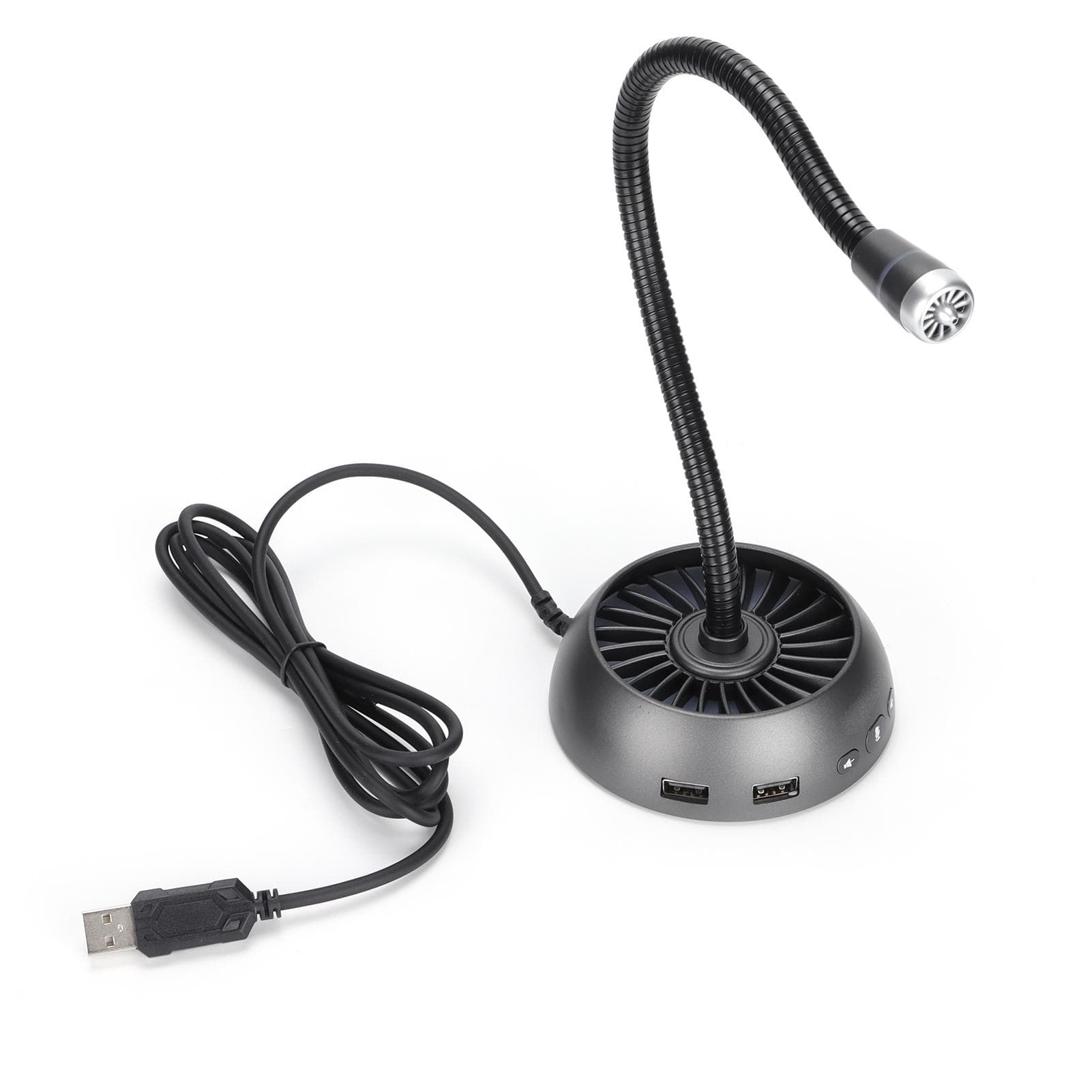 HXSJ USB Microphone Clear Sound Quality MIC DriverFree HUB Docking Station Voice Tube for Gaming