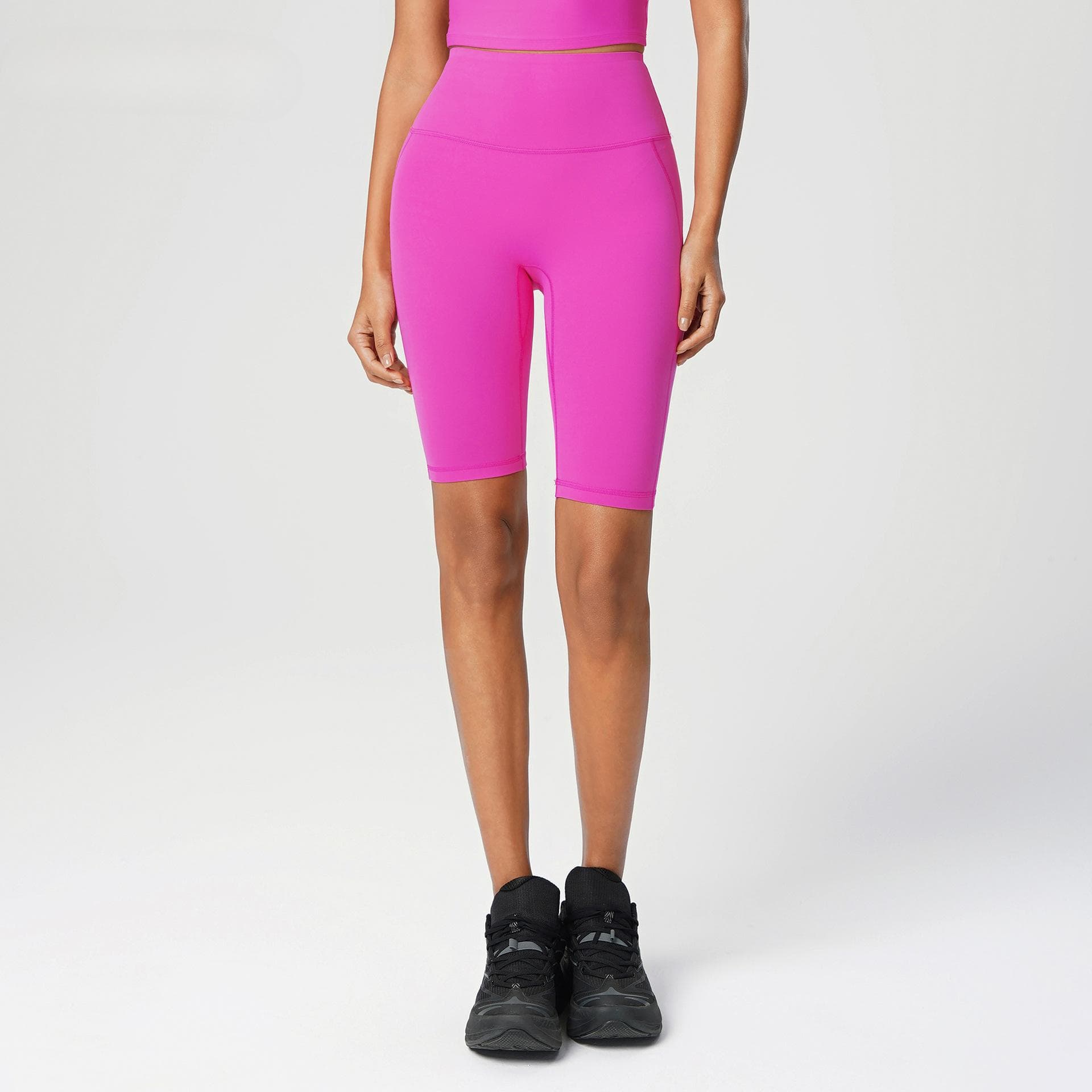 No Embarrassment Line Yoga Shorts Women's Tight Pinch Pants High Waist Peach Hip Cycling Fitness Sports Shorts 12