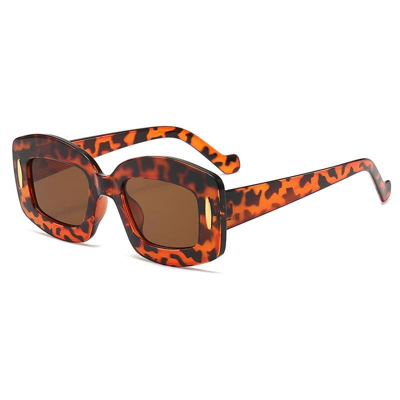 Big Frame Vintage Oval Sunglasses for Women Men Retro Square Sun Glasses Round Eye Goggles Unisex Fashion Accessories MULTI