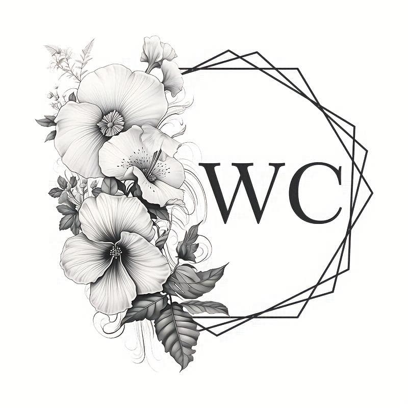 Simple Creative Painted Flower Home Toilet Door Decoration Wall Sticker Self-Adhesive Wall Decals