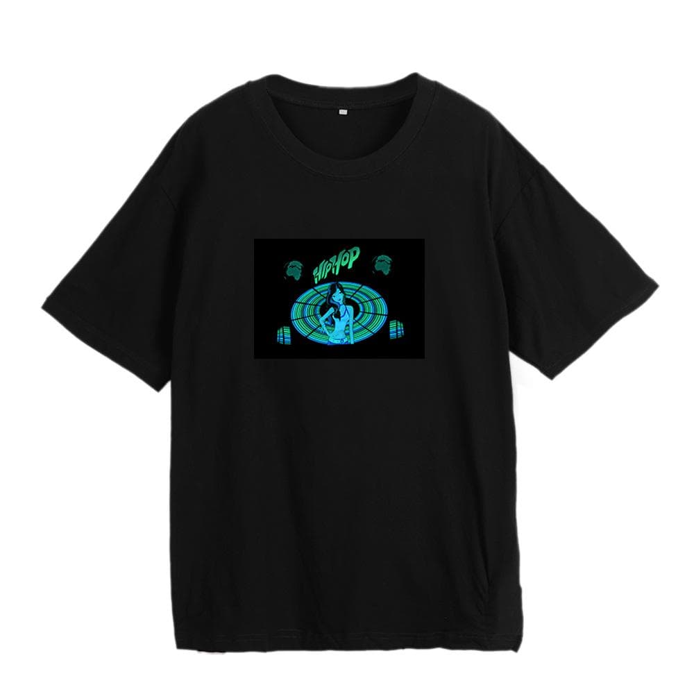 Sound Activated Equalizer Rock Disco LED T-Shirt Short Sleeves Cool H5327 M