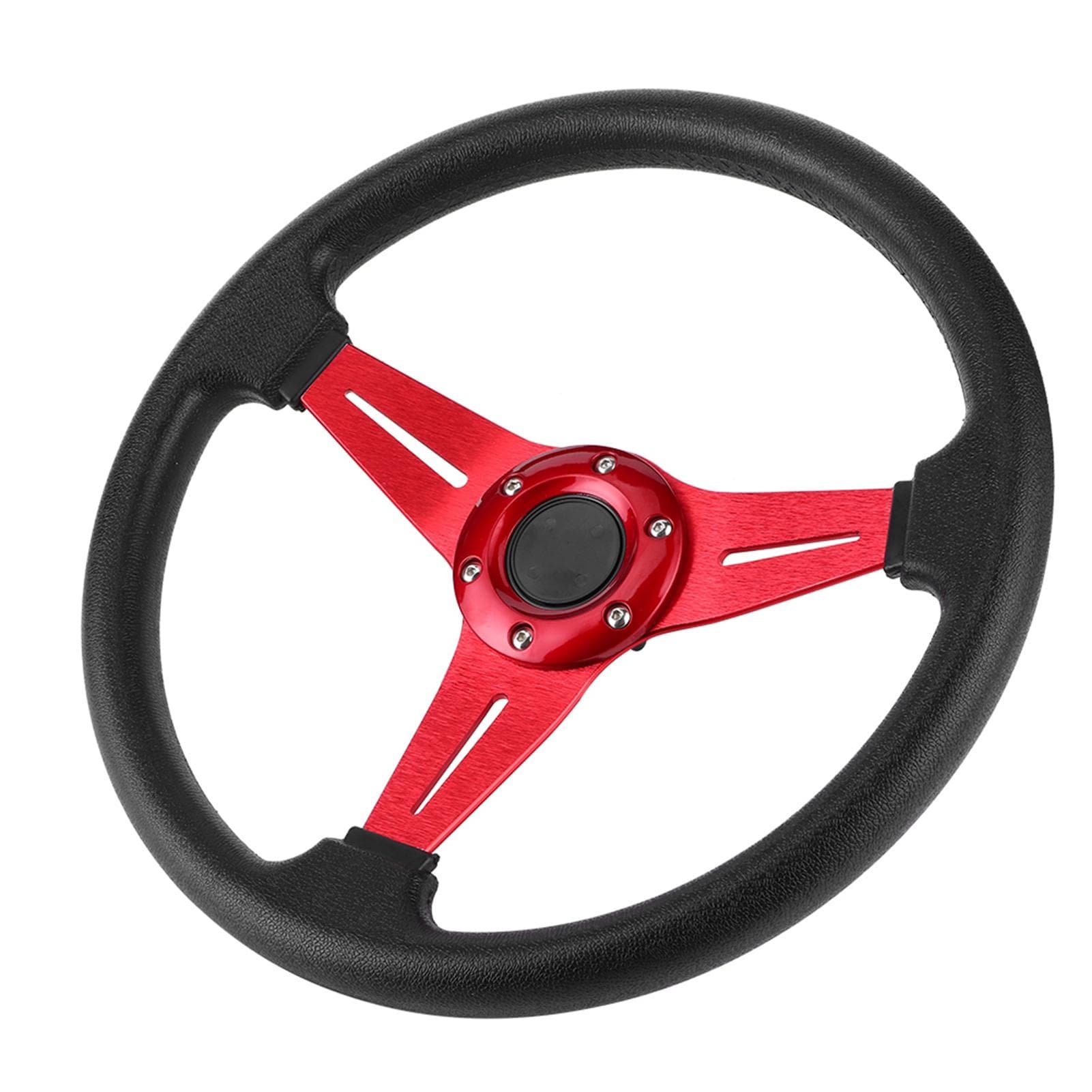 350mm14in Racing Car Drifting Steering Wheel Replacement Universal Modified AccessoryRed red