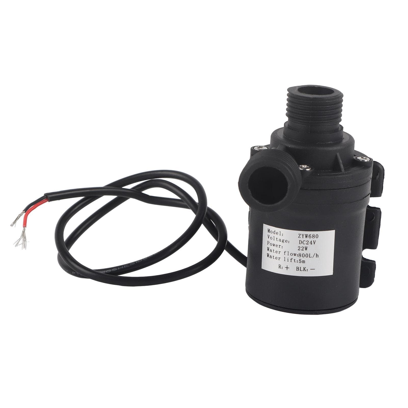 DC 24V Hot Water Circulation Pump Solar Energy Brushless Motor Aquarium Submersible 800L/H 5M