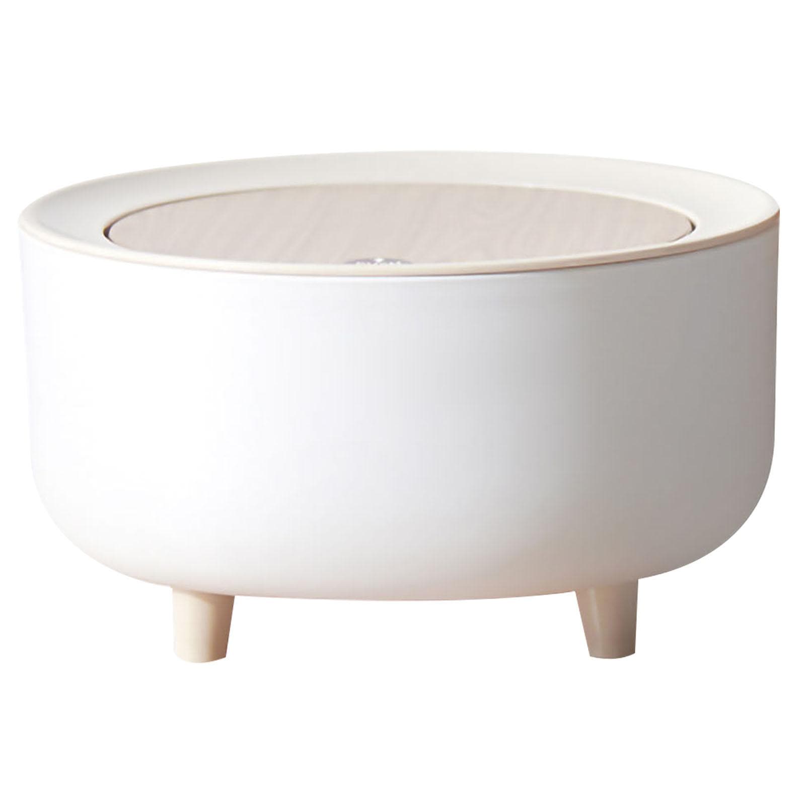 Desktop Small Trash Can with Lid Bedside High Foot Storage Bucket Cute Household Accessories Mini