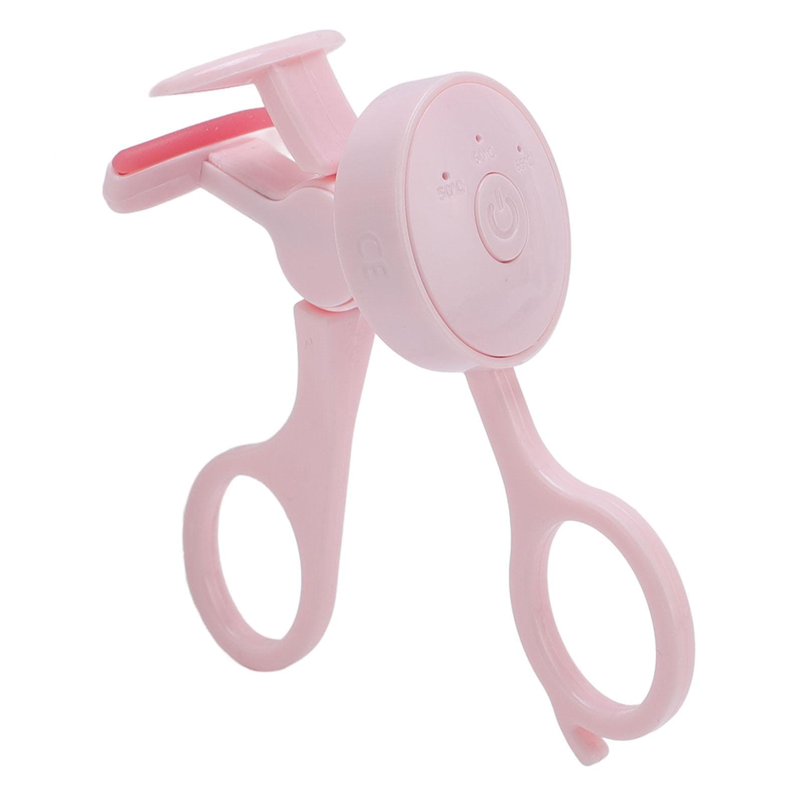 Electric Eyelash Curler Portable Miniature Heated Lash Curler Long Lasting Rechargeable Eyelash pink
