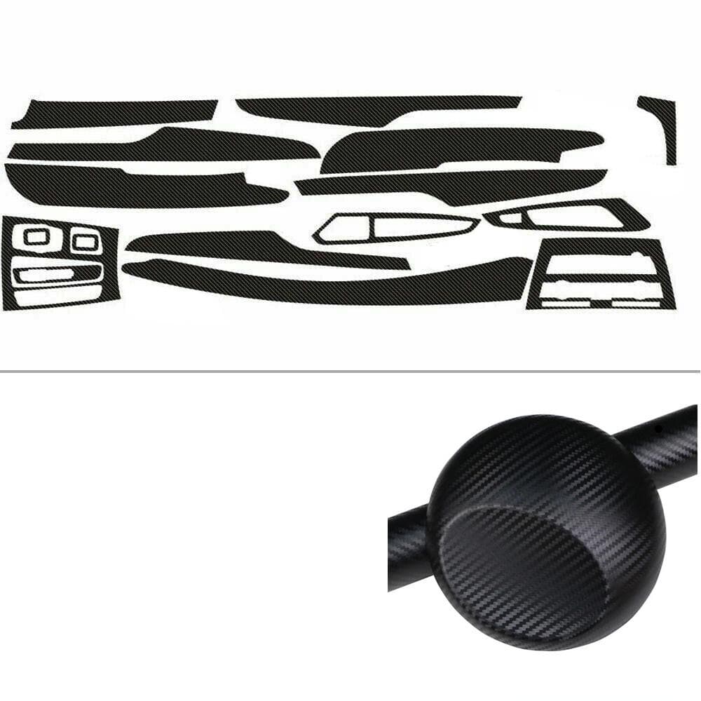 1 Set 3D Carbon Fiber Pattern Interior DIY Trim Decals For BMW X5 F15 2008-2018