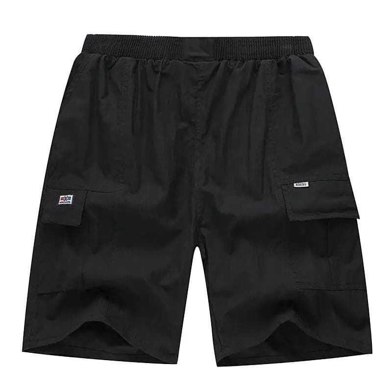 Middle-aged and Elderly Men's Shorts Loose Casual Five-point Pants Straight-leg Pants XL black