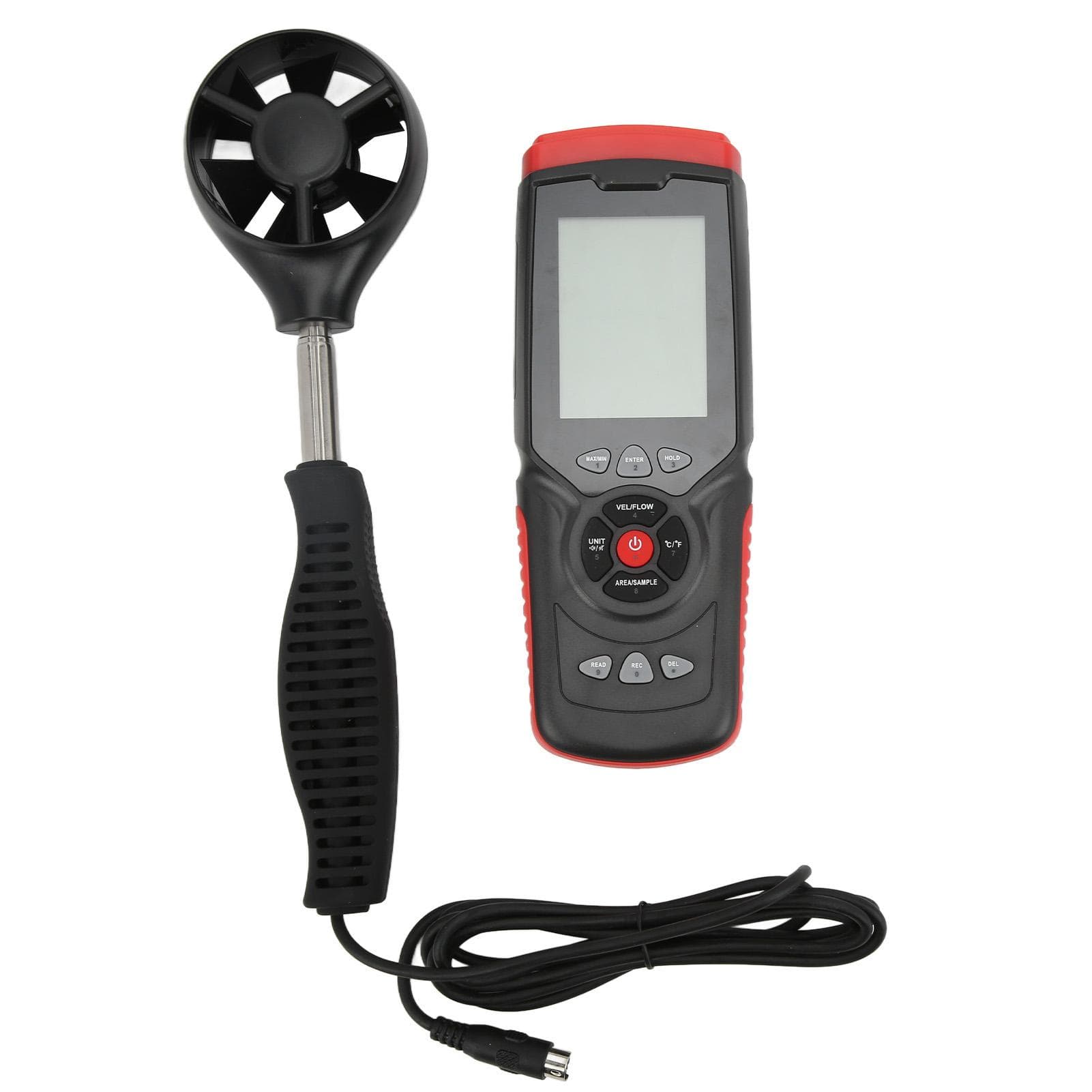 8907 Digital Anemometer High Accuracy Wind Speed Volume Temperature Meter Tester Gauge
