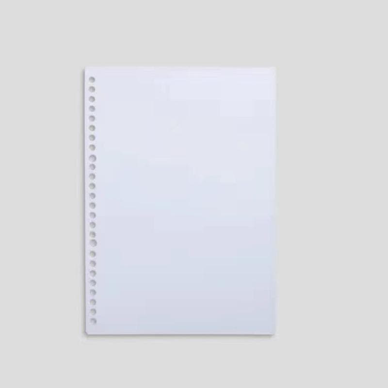 Binder 2PCS Loose-leaf Paper Cover A4 Thickened Frosted Budget Binder Replaceable Stationery Supplies A4 white