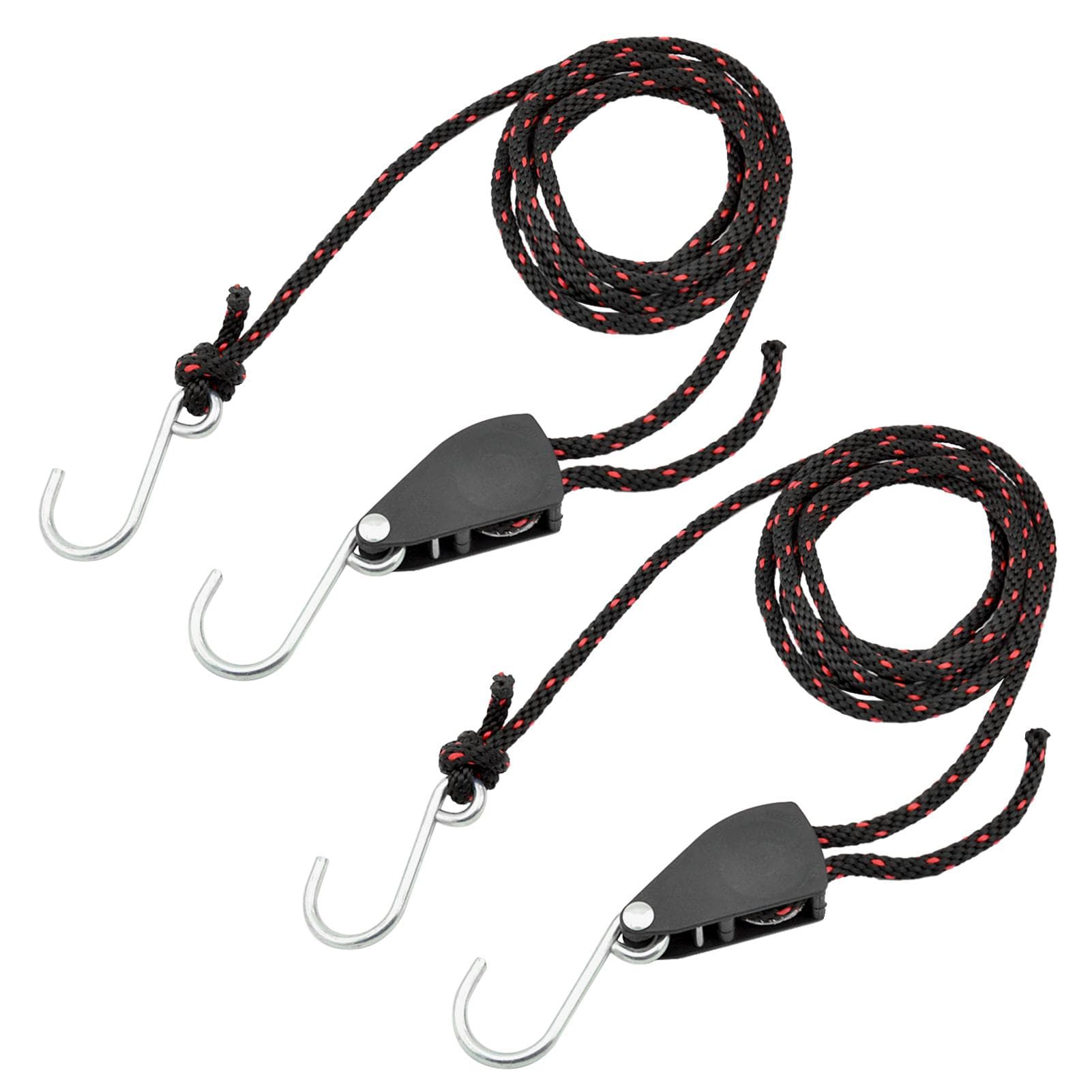 2pcs Kayak Tie Down Straps Ratchet Pulley Ropes Adjustable Ropes Hanger Working Load Up to 299.8lbs 3.0m