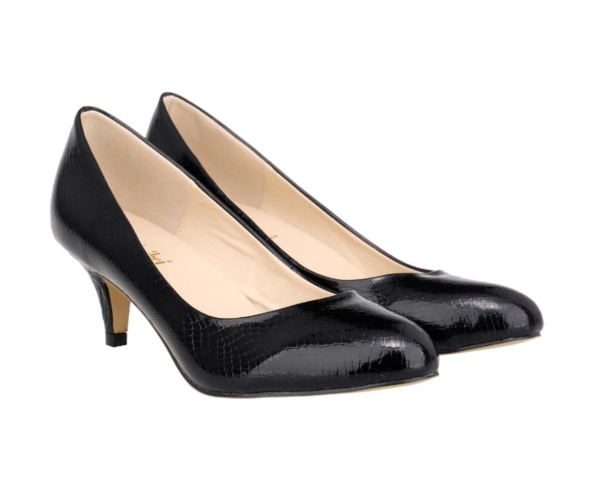 LOSLANDIFEN Ladies Shoes Women Pumps New Solid Tip High Heels Woman Zapatos Mujer Office Medium Heel shoe 39 black