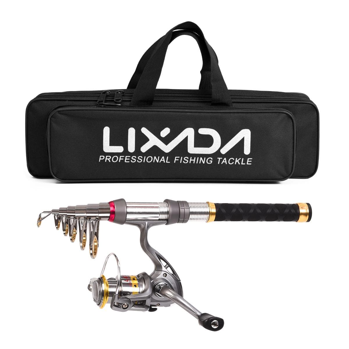 Fishing Rod Reel Combo Carbon Fiber Telescopic Fishing Pole Spinning Reels 1.8M