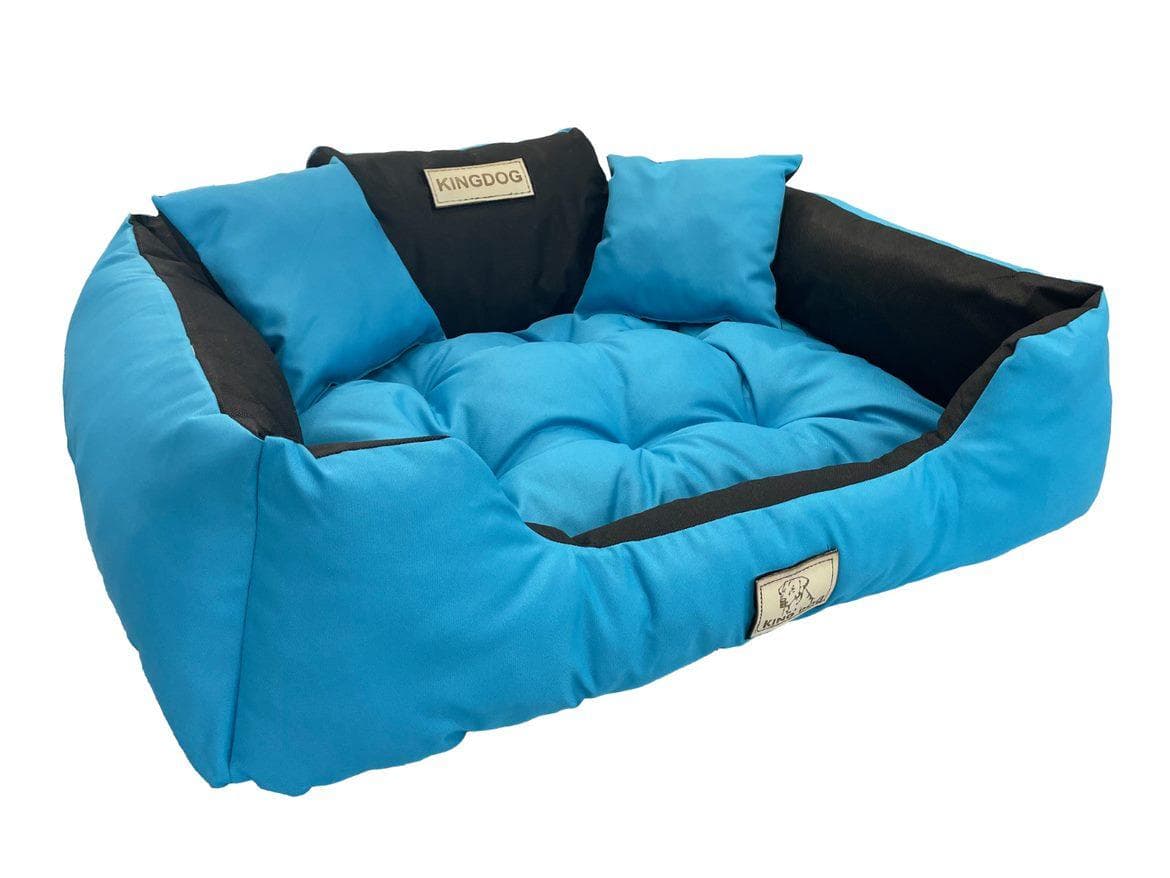 KINGDOG dog bed, waterproof, durable, SML XL XXL 3XL, 8 colors! M ball blue