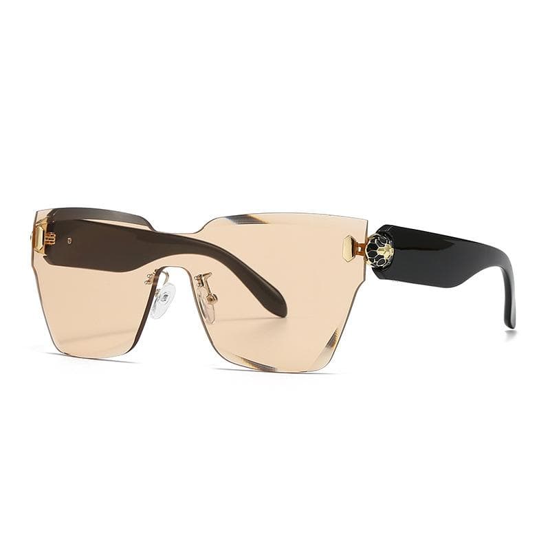 Vintage Rimless Sunglasses Women Men Luxury Designer Punk Shades Elegant Rivet Diamond Cutting UV400 Sun Glasses