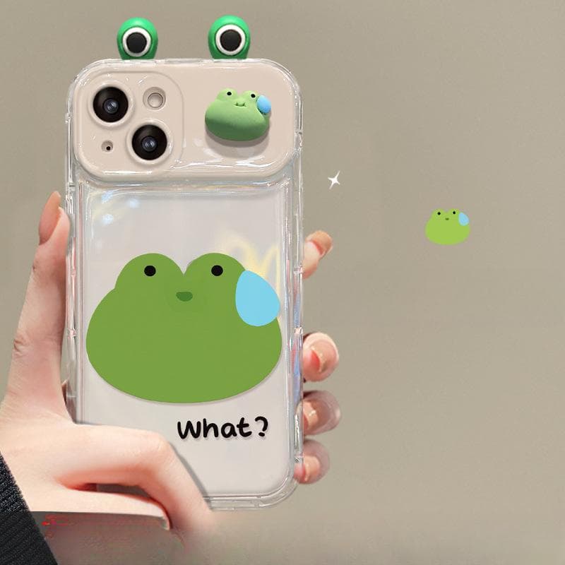 Applicable To Apple 15promax Mobile Phone Case IPhone 14/13 Frog Doll Pendant Xr/xs Flip Mirror 12 iPhone 7