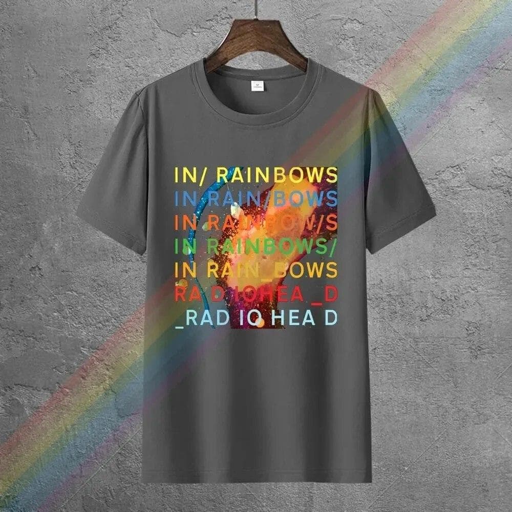 Radiohead in Rainbows Rock Radiohead Black T-Shirt S-5Xl Unisex Cotton T-Shirt Fashion Unisex T-Shirt Ordinary L
