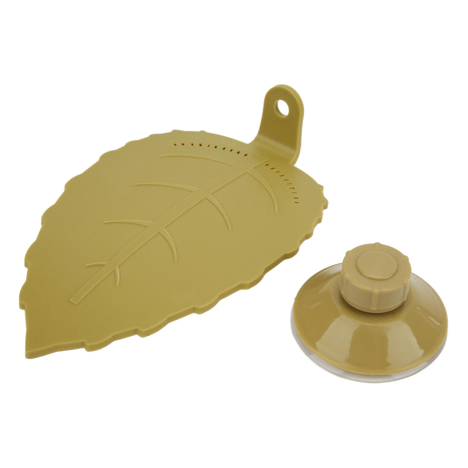 Tortoise Basking Platform Leaf Shape Tortoise Terrace with Suction Cup for Reptile AnimalsL