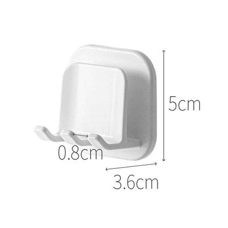 2PCS Non-marking Toothbrush Holder Tooth Cup Holder Wall-mounted Toothbrush Storage Rack Towel Hook Bathroom Accessories 2pcs