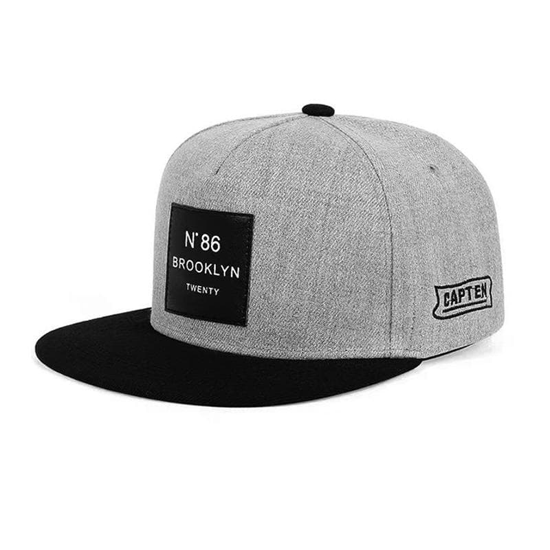 Fashion N86 Embroidered Men Women Adjustable Hip Hop Baseball Cap For Unisex Adult Outdoor Casual Sun Hat Cotton Snapback Hats Adjustable gray