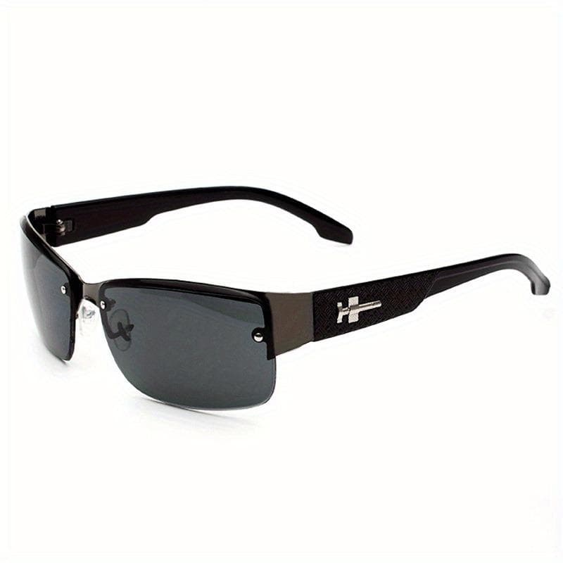 1pc Vintage Mens Semi Rimless Glasses Retro Eyewear for Daily Use Fashion Accessories