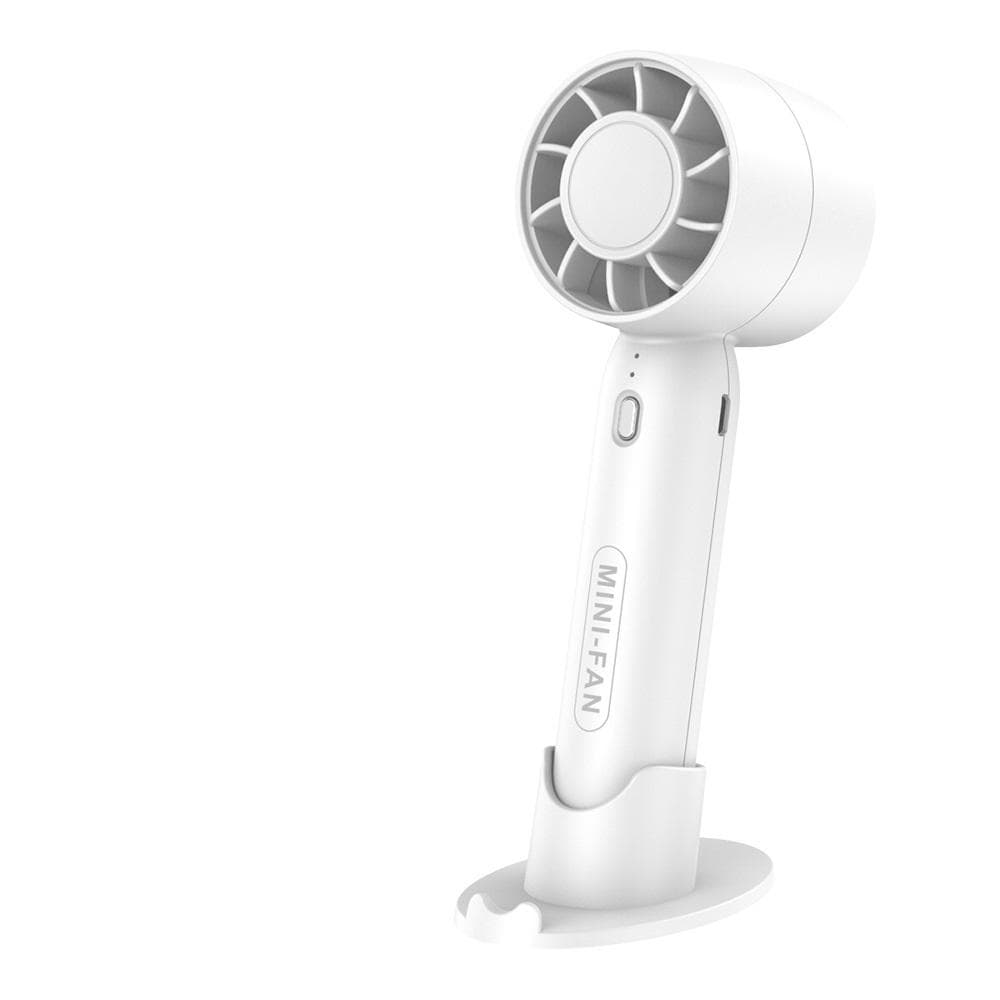 Small USB Rechargeable Fan Mini Handheld Cooler Charging Desktop Office Outdoor Dormitory Household Student Pink Portable Fan white