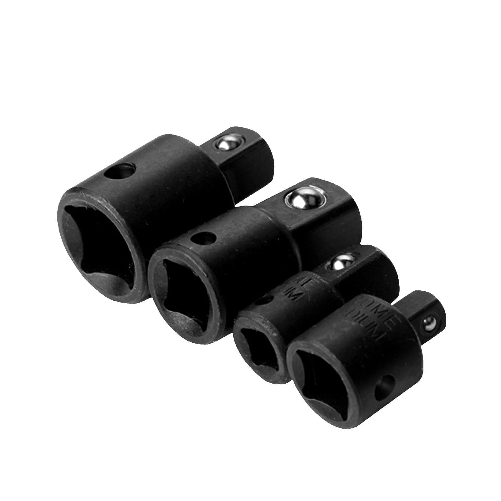 4 PCS Impact Socket Adapter Reducer 1/4-Inch 3/8-Inch 1/2-Inch Impact Driver Conversions Steel black
